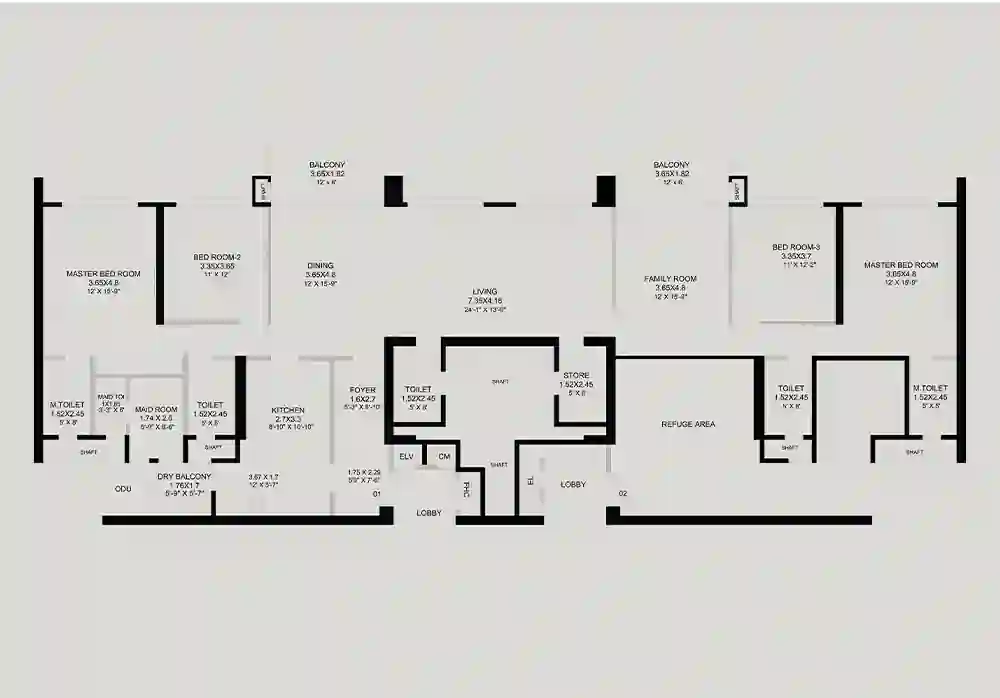 4 BHK Regal Floor Plan